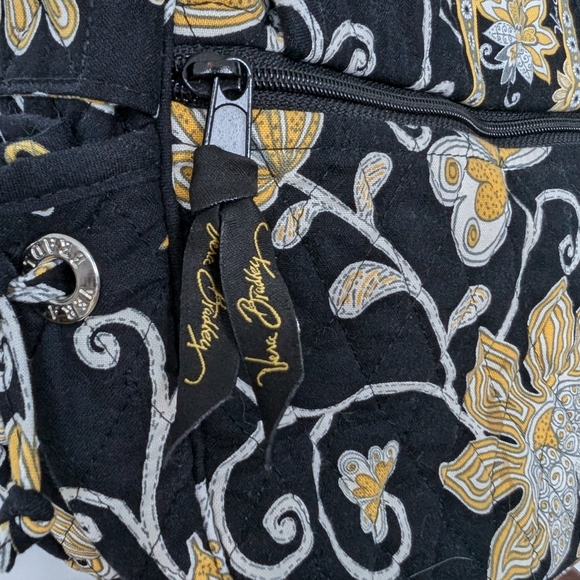 Vera Bradley Lindsey Yellow Bird Pattern Messenger Bag - Picture 6 of 17